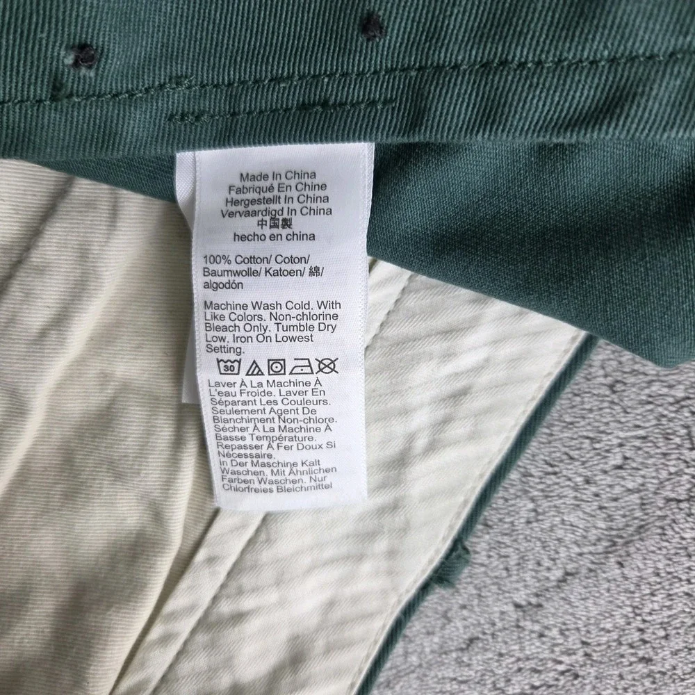 Wallace & Barnes Creased Work Pleated Pant Green Twill Fatigue Officer 32x30
